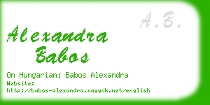 alexandra babos business card